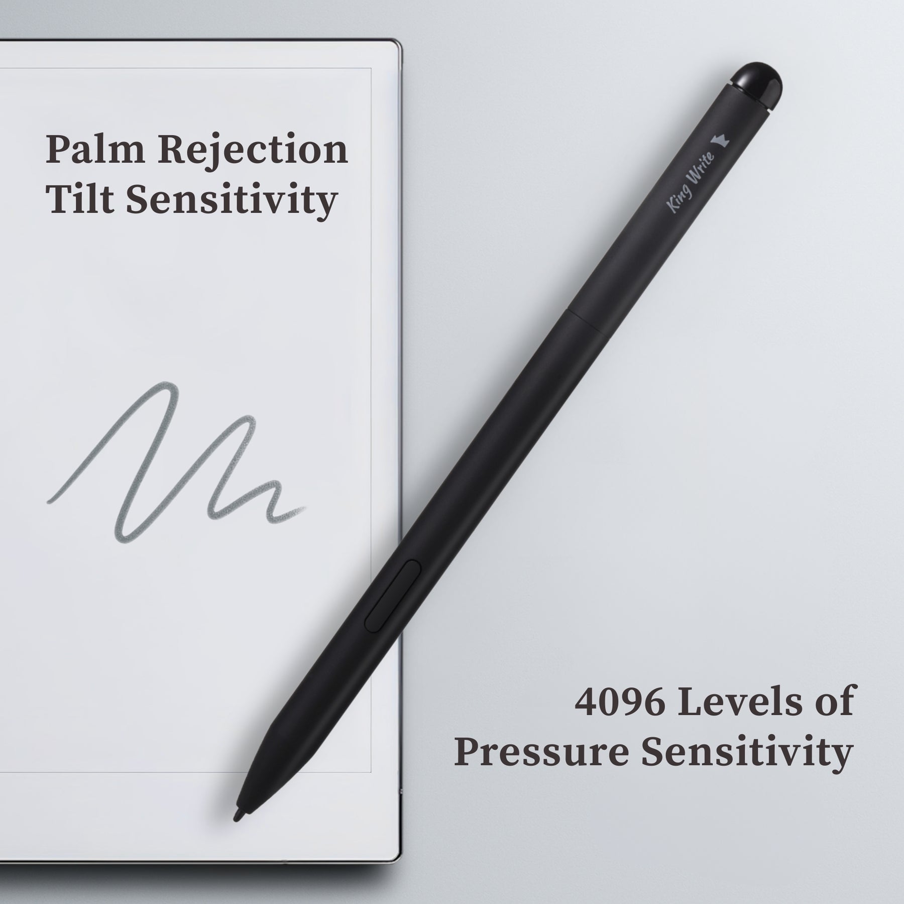 King Write MR05 EMR Stylus for EMR Device - Digital Eraser, 4096 Pressure Sensitivity, Palm Rejection