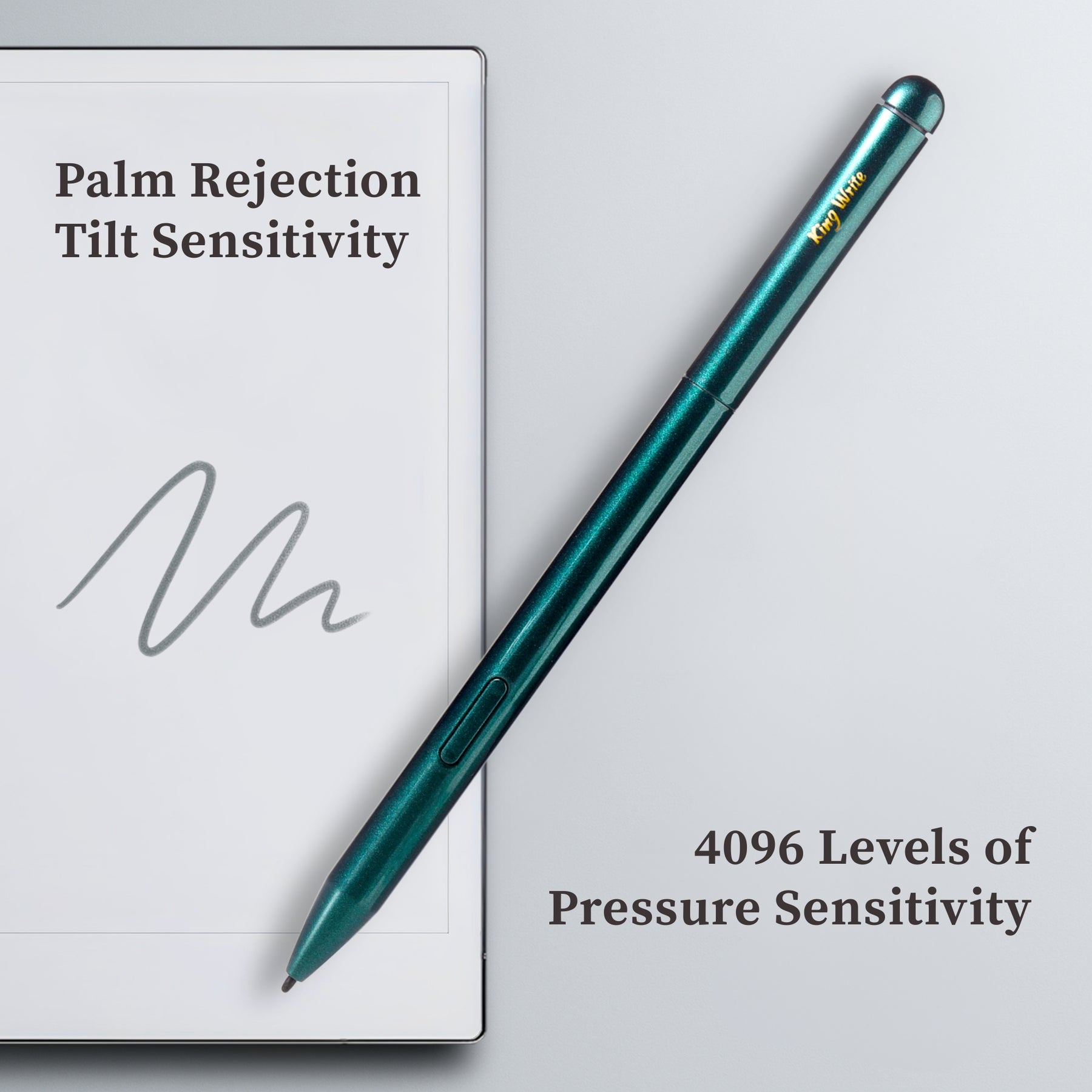 King Write MR05 EMR Stylus for EMR Device - Digital Eraser, 4096 Pressure Sensitivity, Palm Rejection