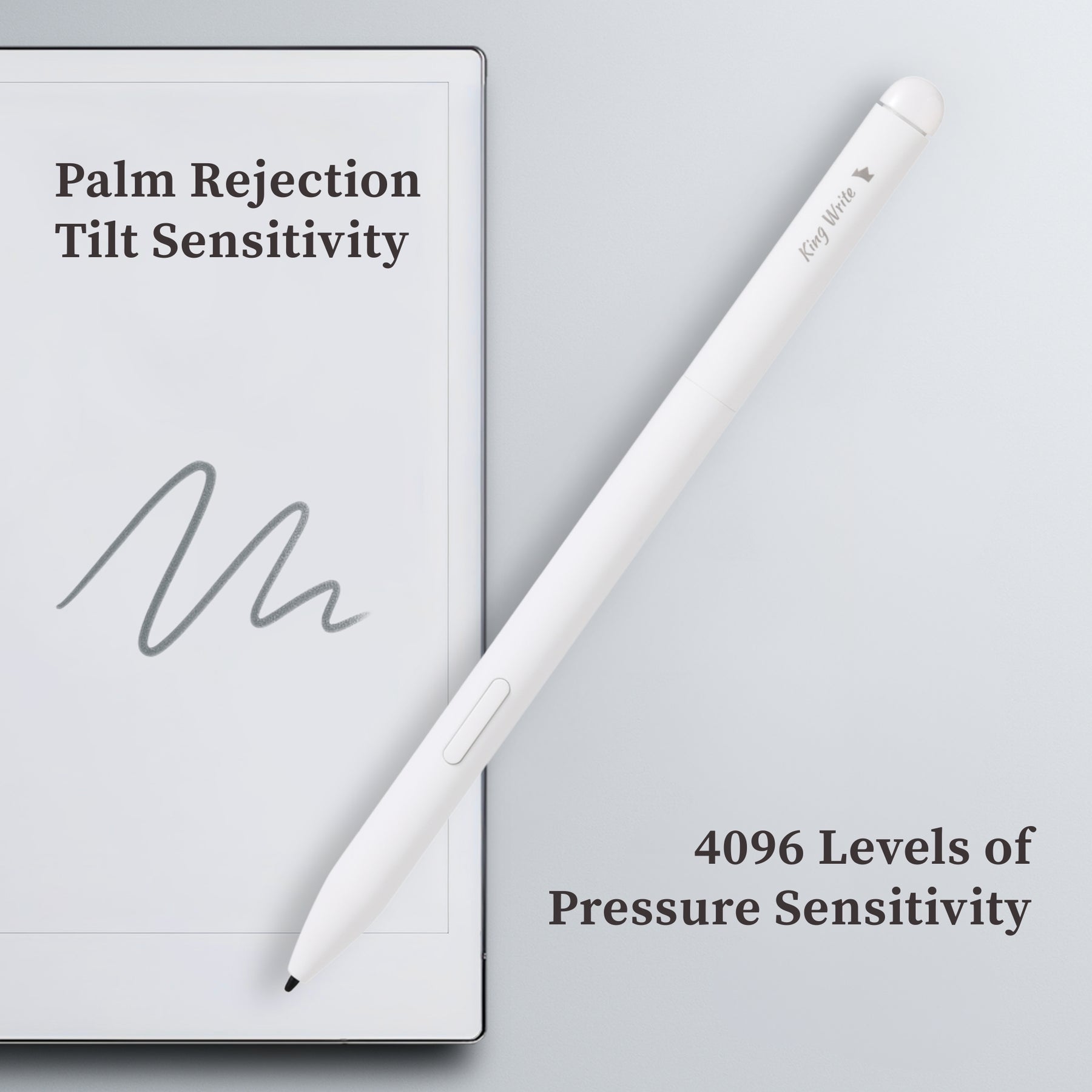 King Write MR05 EMR Stylus for EMR Device - Digital Eraser, 4096 Pressure Sensitivity, Palm Rejection