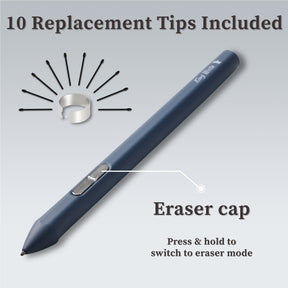 King Write SY05 EMR Stylus Pen for Kindle Scribe & reMarkable 2, 4096 Pressure, Digital Eraser, Battery-Free, Magnetic Attach, 10 Replacement Tips