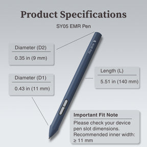King Write SY05 EMR Stylus Pen for Kindle Scribe & reMarkable 2, 4096 Pressure, Digital Eraser, Battery-Free, Magnetic Attach, 10 Replacement Tips